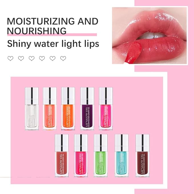 Moisturizing Lip Oil,No-Sticky Lip Gloss Lip Balm Lip Care,Fruit Flavoured Lip Oil For Dry Lip's Moisturizing Hydrating And Nourishing (020#MAHOGANY) 0.2 OZ