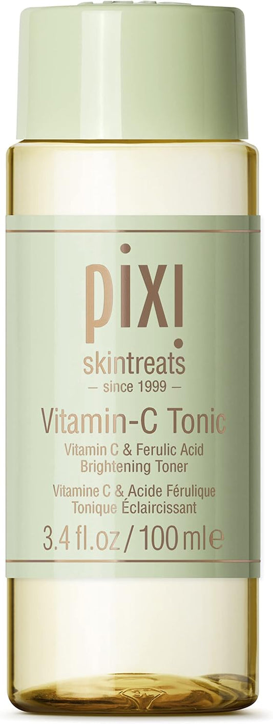 Pixi Vitamin-C Tonic,Brightening & Soothing Facial Toner, Boost Skin Luminosity, Infused with Vitamin-C & Ferulic Acid, Alcohol Free Daily Toner, 100ml / 3.4fl oz Travel Size Skin Care