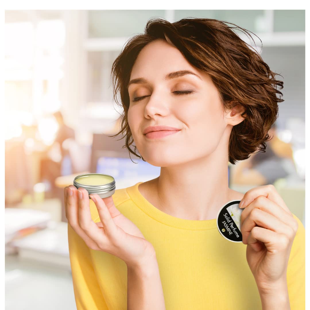 Flowerland Solid Perfume - Portable Pocket Balm Perfume Perfect for Travel Use - Natural Fragrance Parfum for Men and Women - Natural & Vegan - Jasmine (30ml)