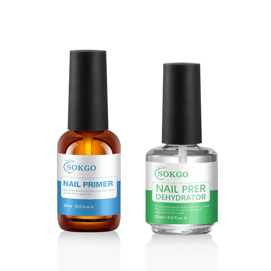 Nail Dehydrator and Primer, Nail Supplies for Acrylic and UV Gels (Blue*Green, Large)