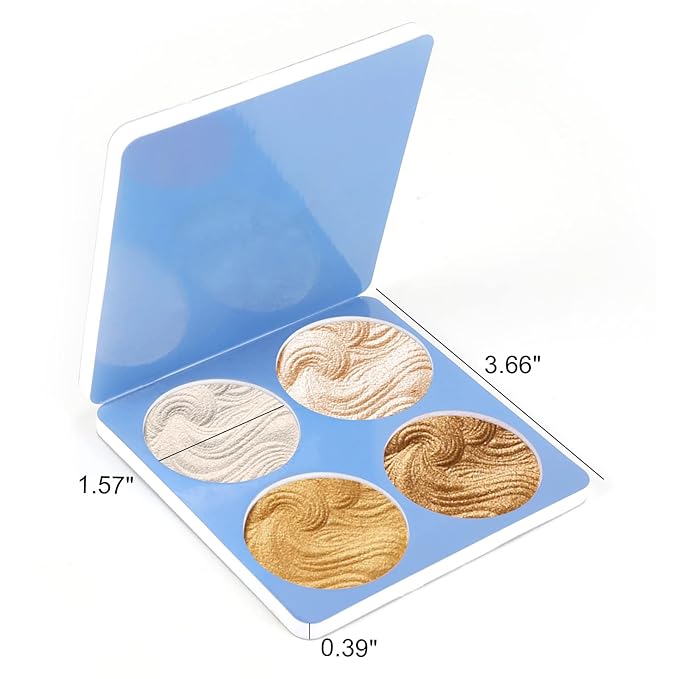 Boobeen Highlighter Makeup Highlighter Palette Powder Shimmer Highlighter Makeup Facial Illuminator Bronzer Palette Waterproof Long Lasting