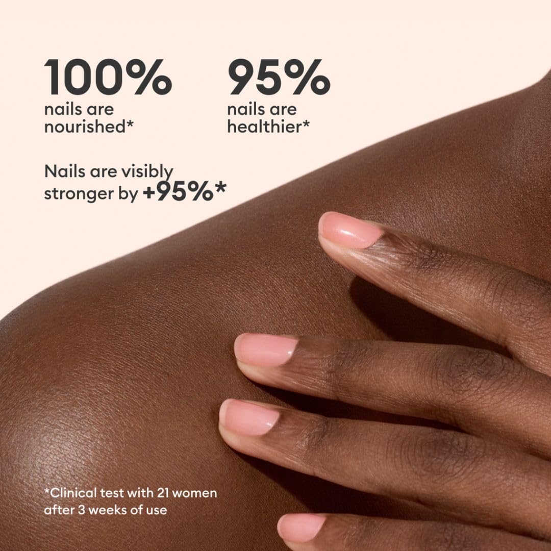 Manucurist Active Glow Cranberry All-in-One Perfecter Nail Polish & Care - No Lamp - Vegan & Made in France Ultra-Glowy Coral Mirror-Like Shine - Nail Concealer & Care - Plant-Based Ingredients