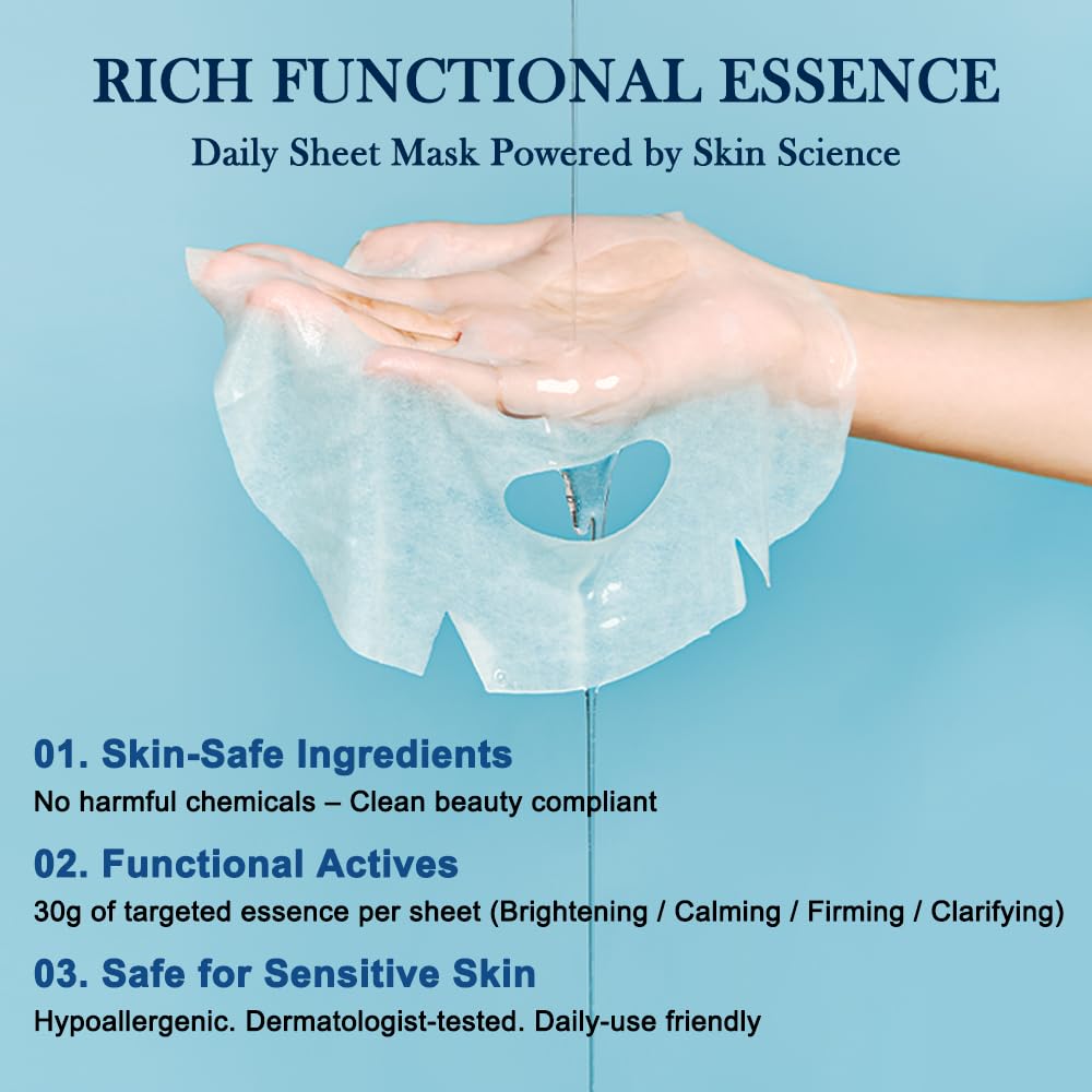 NACIFIC Face Masks Skincare Korean – Premium 10-Sheet Variety Pack for Ultimate Skin Nourishment – Hyaluronic Acid, Ceramide & Vitamin-Infused for All Skin Types