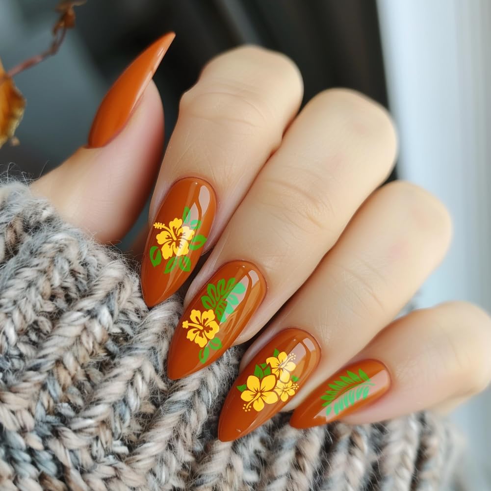 3Pcs Tropical Floral Plant Nail Stamping Plate French Tip Nail Stamping Templates Marine Animals Nail Art Stamp Plates Image Plate Stainless Steel DIY Reusable Tools for Manicure Printing