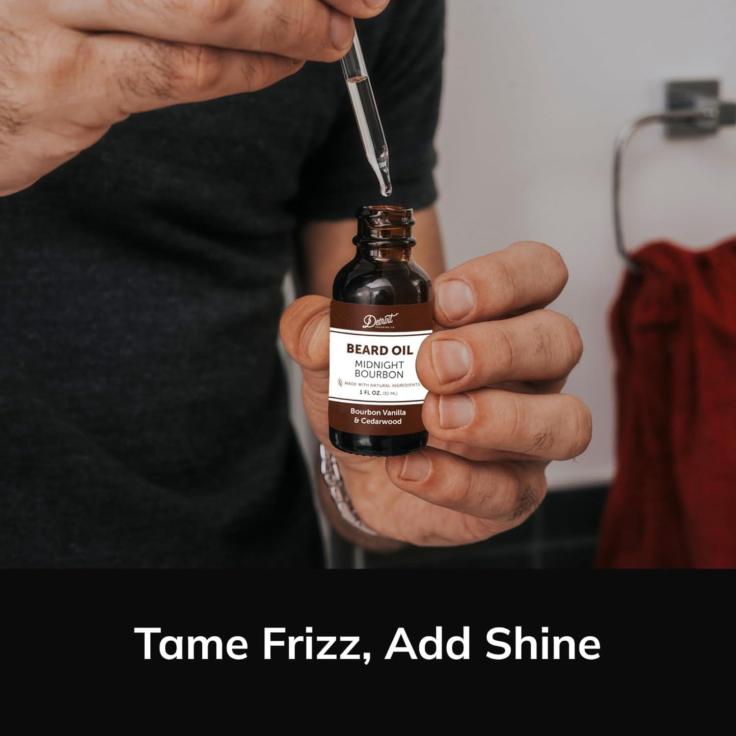 Detroit Grooming Co.| Hydrating Formula with Sweet Almond & Vitamin E • Limited Edition Midnight Bourbon Beard Oil (1 oz)