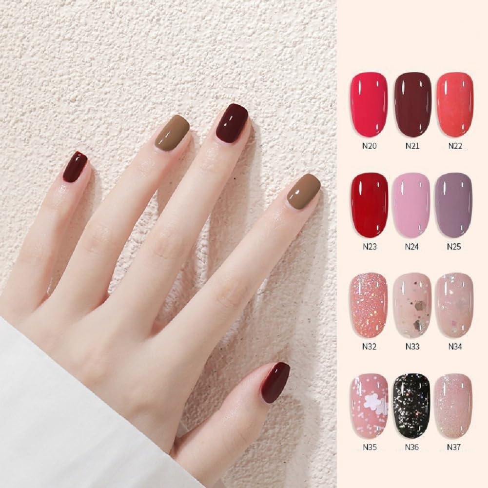 Nail Polish set - Nail Lacquer Quick Dry, Full Size, Vibrant, Colorful, Trendy, Glitter, Glossy, Metallic, Matte Nail Art Nail Shades (N20 Rose red, 52g)