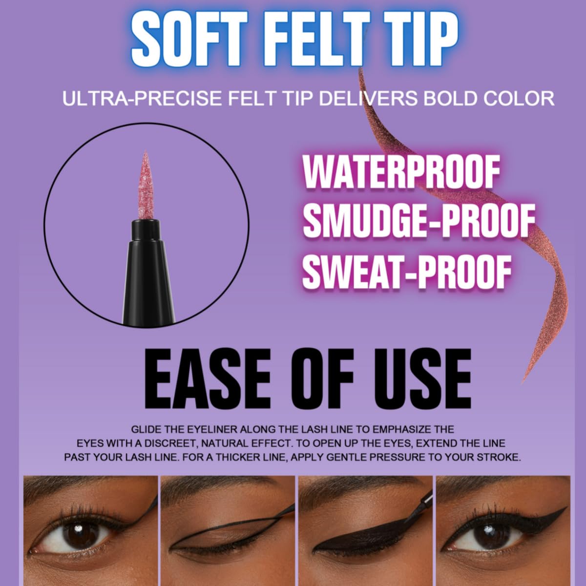 liquid eyeliner waterproof metallic satin finish ink eyeliner pen long lasting high pigmented Sky Blue