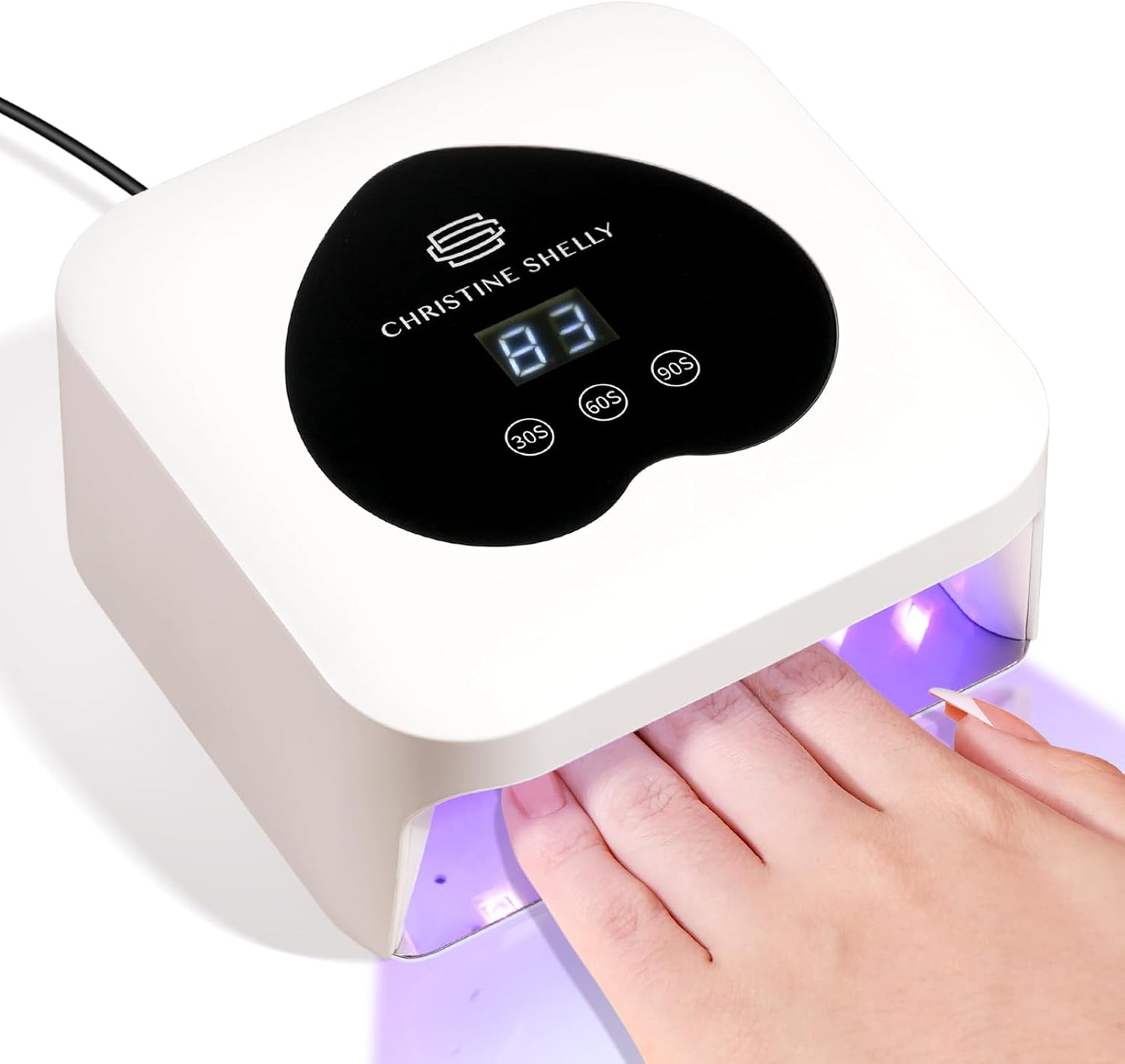 UV Nail Lamp, CHRISTINE SHELLY UV Light for Gel Nails, 48W Plug-in Mini Nail Lamp Nail Dryer with Touch Control Auto Sensor and 3 Timer Settings Nail Light Curing Lamp, Home Salon Nail Art Tools