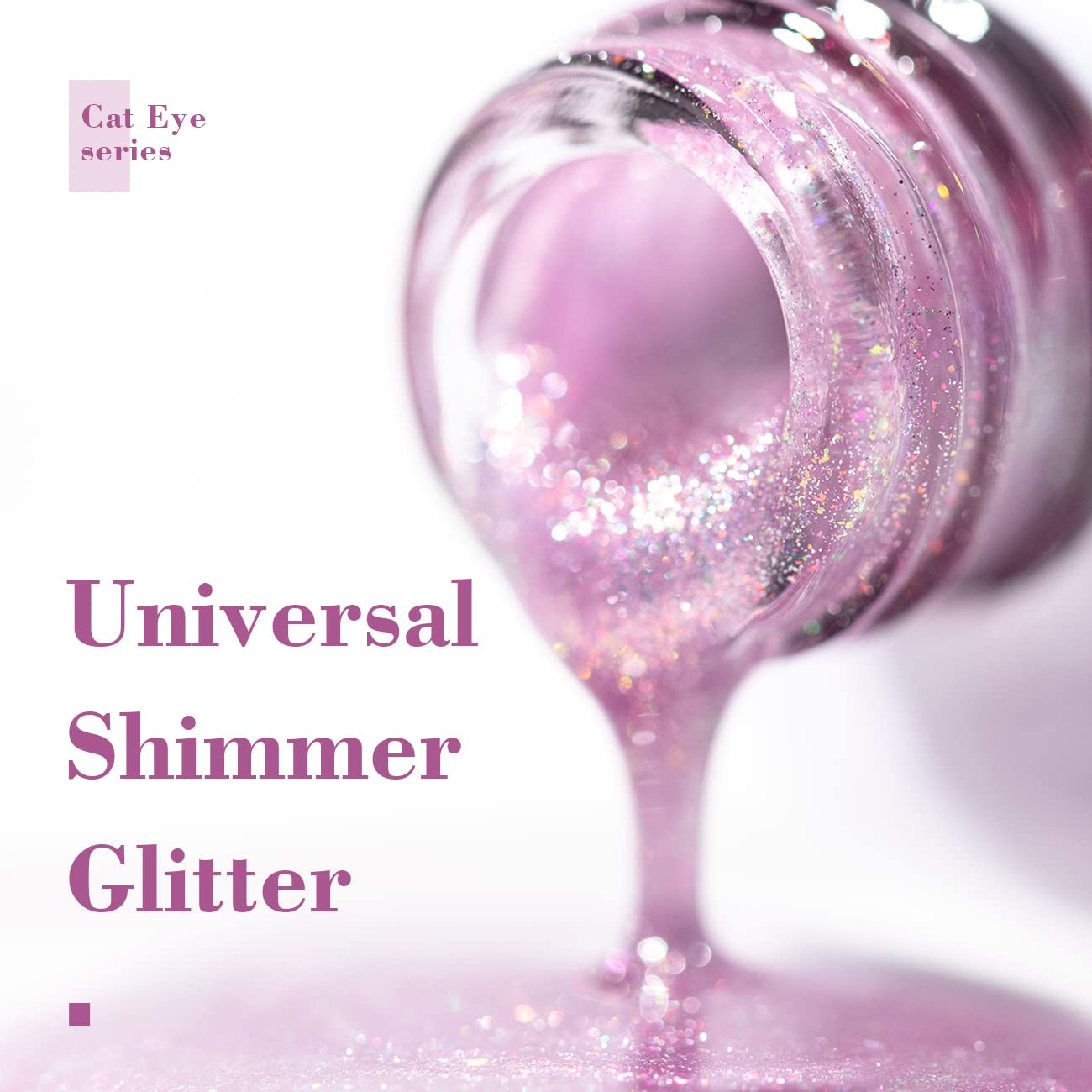 RARJSM Cat Eye Gel Nail Polish Aurora Light Color Velvet Silver Glitter Rose Red Galaxy Clear Shimmer Ice Gel Polish with Magnet Stick LED UV Curing Requires Soak Off Home Salon Single Bottle 15ml