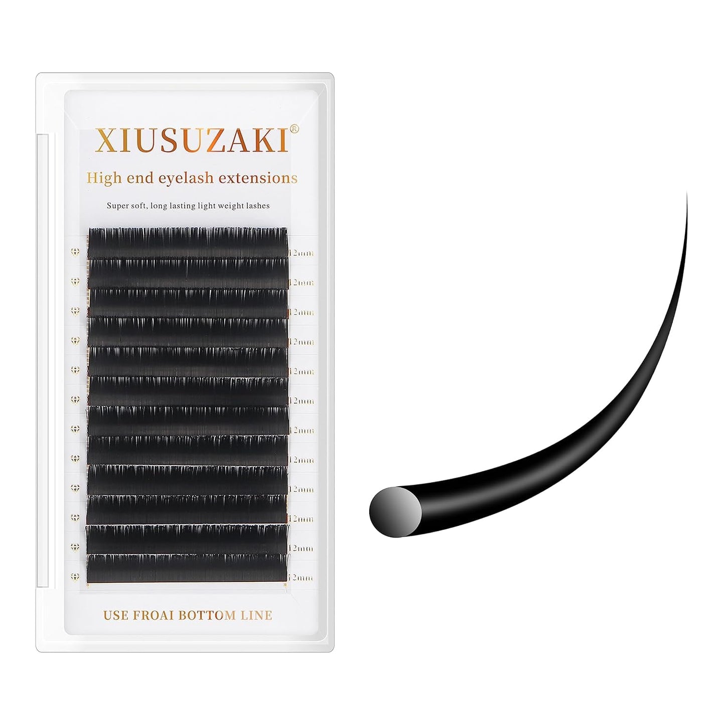 Lash Extensions Supplies Eyelash Extensions 0.05/0.07/0.15mm Thickness Classic Lashes C/D Curl 14mm individual lashes Matte Black Volume Lashes Soft Professional Use(0.05-D,14mm)
