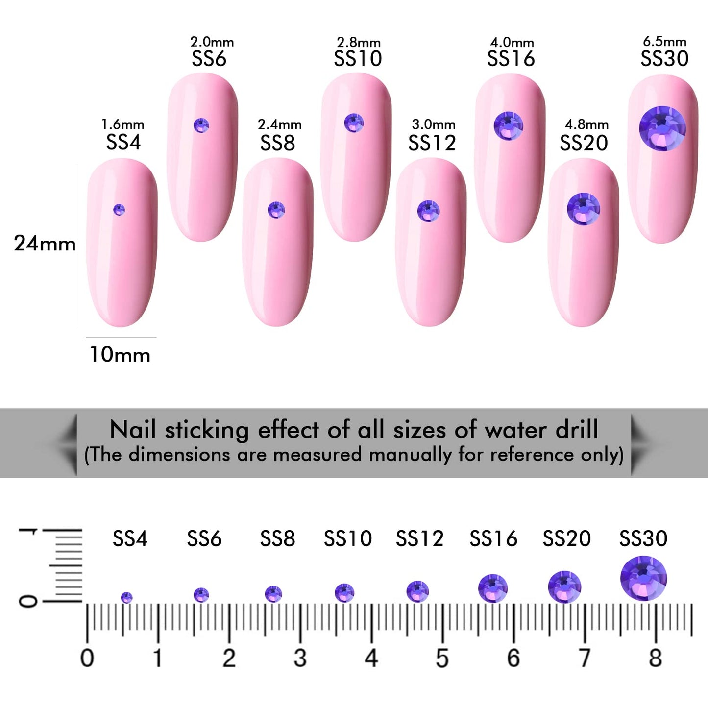 1440Pcs Purple Velvet Crystal Rhinestones,Glass Flatback Rhinestones Gemstones Small for Nail Face Makeup Art Crafts Clothes Decoration - (SS6,2.0mm,Purple Velvet)