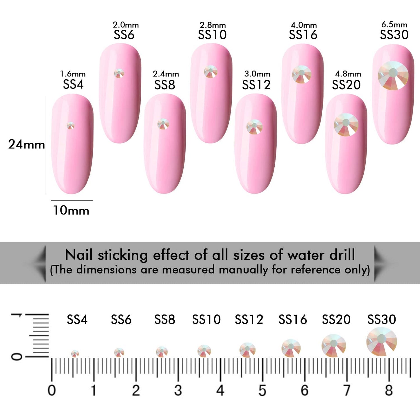 1440Pcs Transparent AB Crystal Rhinestones,Glass Flatback Rhinestones Gemstones for Nail Face Makeup Art Crafts Clothes Decoration -(SS16,4.0mm,Transparent AB)