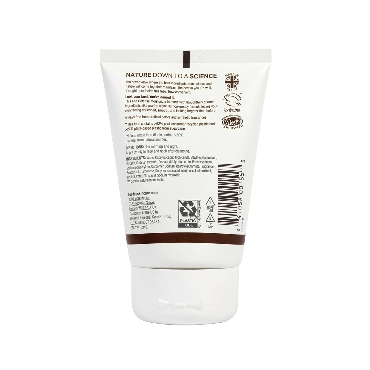 BULLDOG Mens Skincare and Grooming Face Moisturizer Age Defense, 3.3 Fluid Ounce