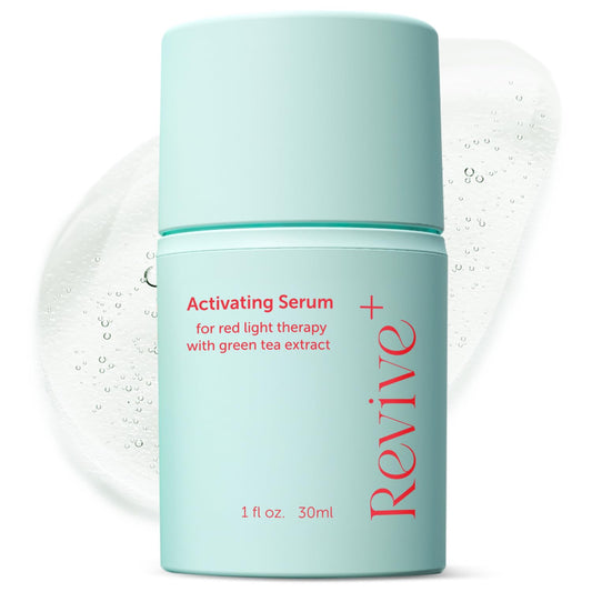 Red Light Therapy Activation Serum - Amplify Effects & Reduce Wrinkles with Hydrating Serum for Face - Green Tea Serum - Hydrating Face Serum Skin Care Routine - Hyaluronic Acid Serum for Face - 1oz