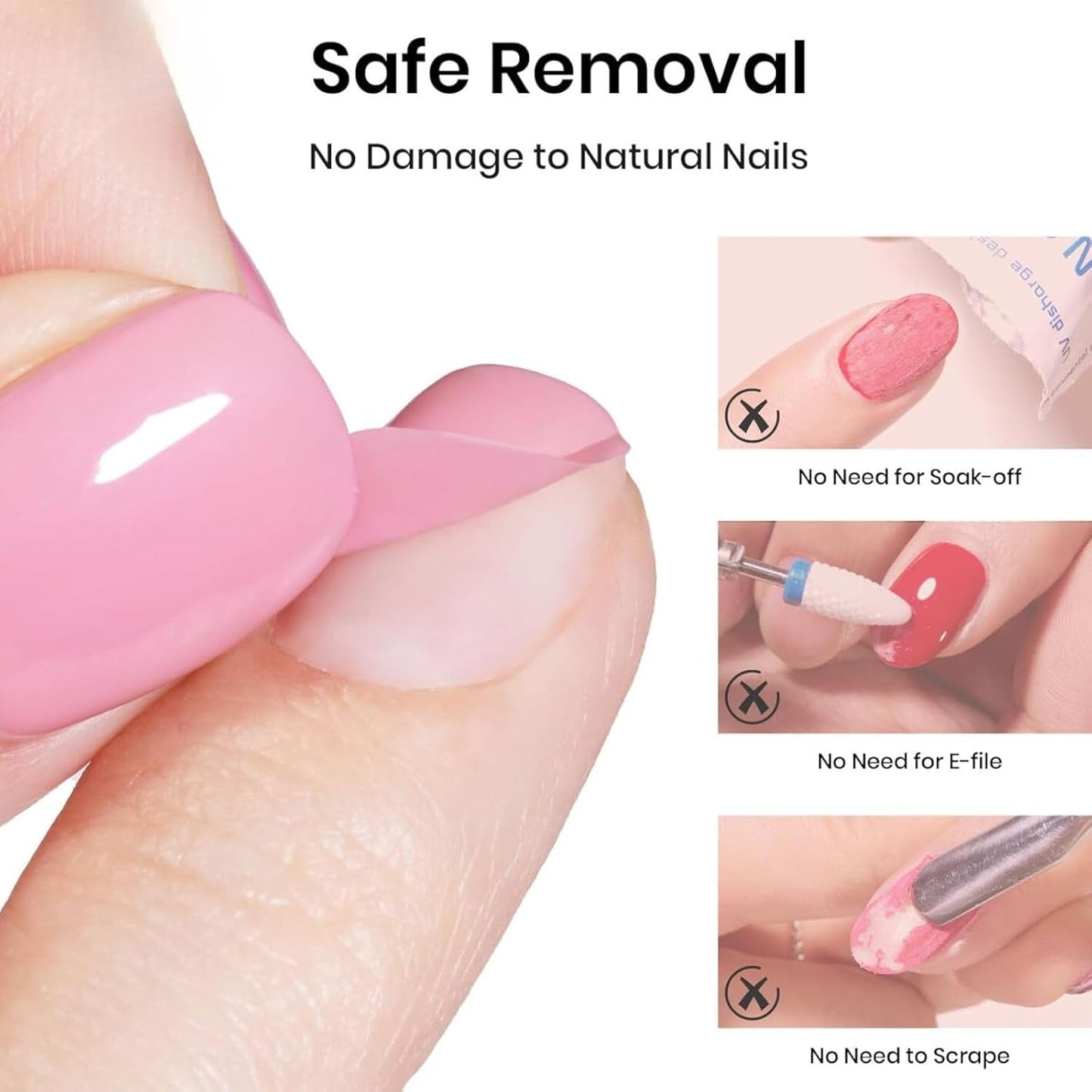 Peel Off Gel Base Coat - Peel Off Base Coat - Peel Off Base Coat Gel Clear Foundation for Use - Peel Off Nail Polish Base Coat No Required UV/LED