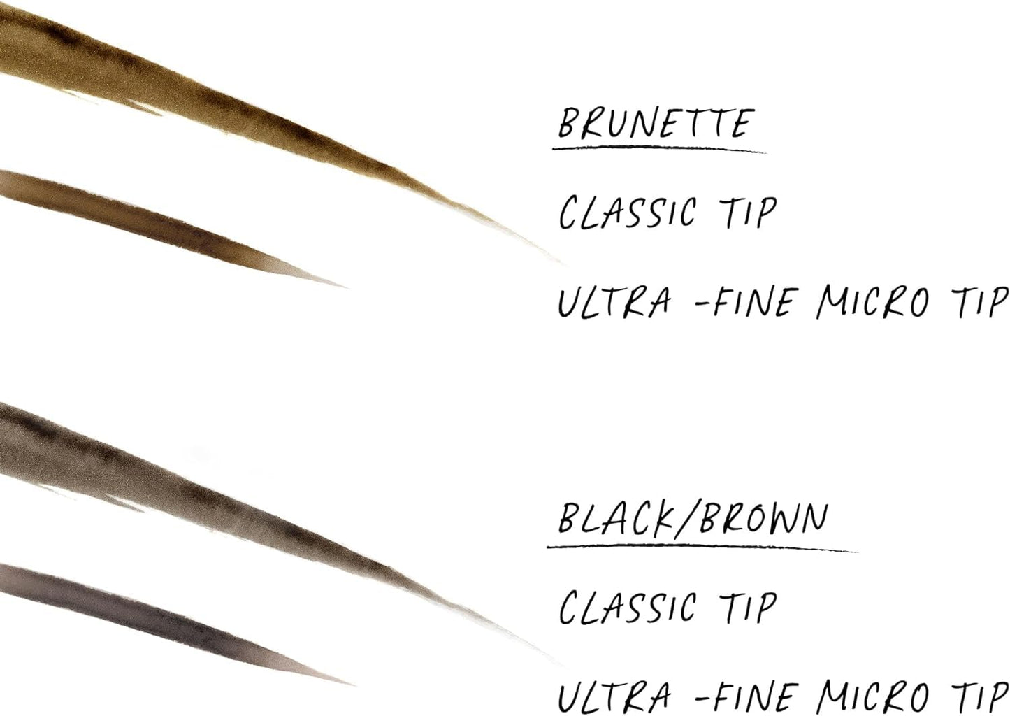 WUNDERBROW Thicker Brow Pen Duo, Dual Ended Pen, Vegan & Cruelty Free (Brunette)