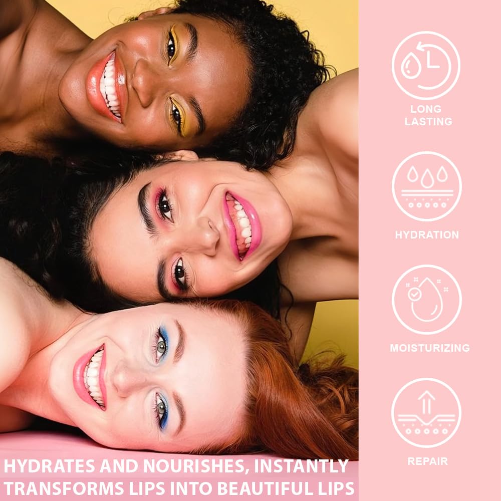 BINGBRUSH Color Changing Lipstick Set, PH Mood Peach Lip Balm and Gloss, Long Lasting Tinted Lip Stain (Set-A #01#02#03, 3 Count (Pack of 1))