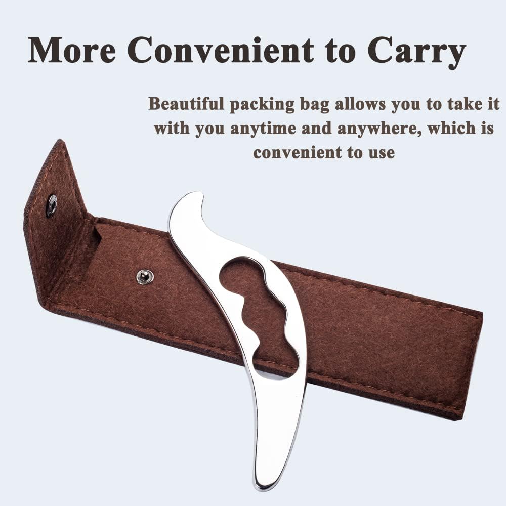 Feelfree Stainless Steel Guasha Scraping Massage Tool for Soft Tissue, Physical Therapy Stuff Used for Back, Legs, Arms, Neck, Shoulder (Bird Shape)