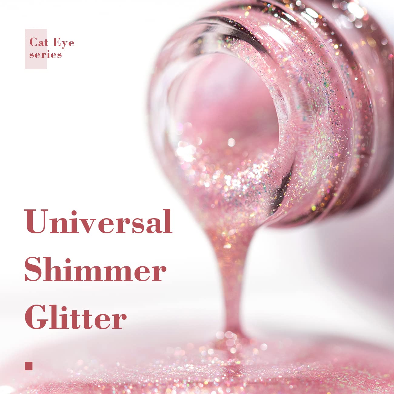 RARJSM Aurora Cat Eye Gel Nail Polish Velvet Silver Glitter Champagne Pink Galaxy Star Cloud Ice Gel Polish with Magnet Stick Single Bottle 15ml UV LED Curing Requires Soak Off Home Salon