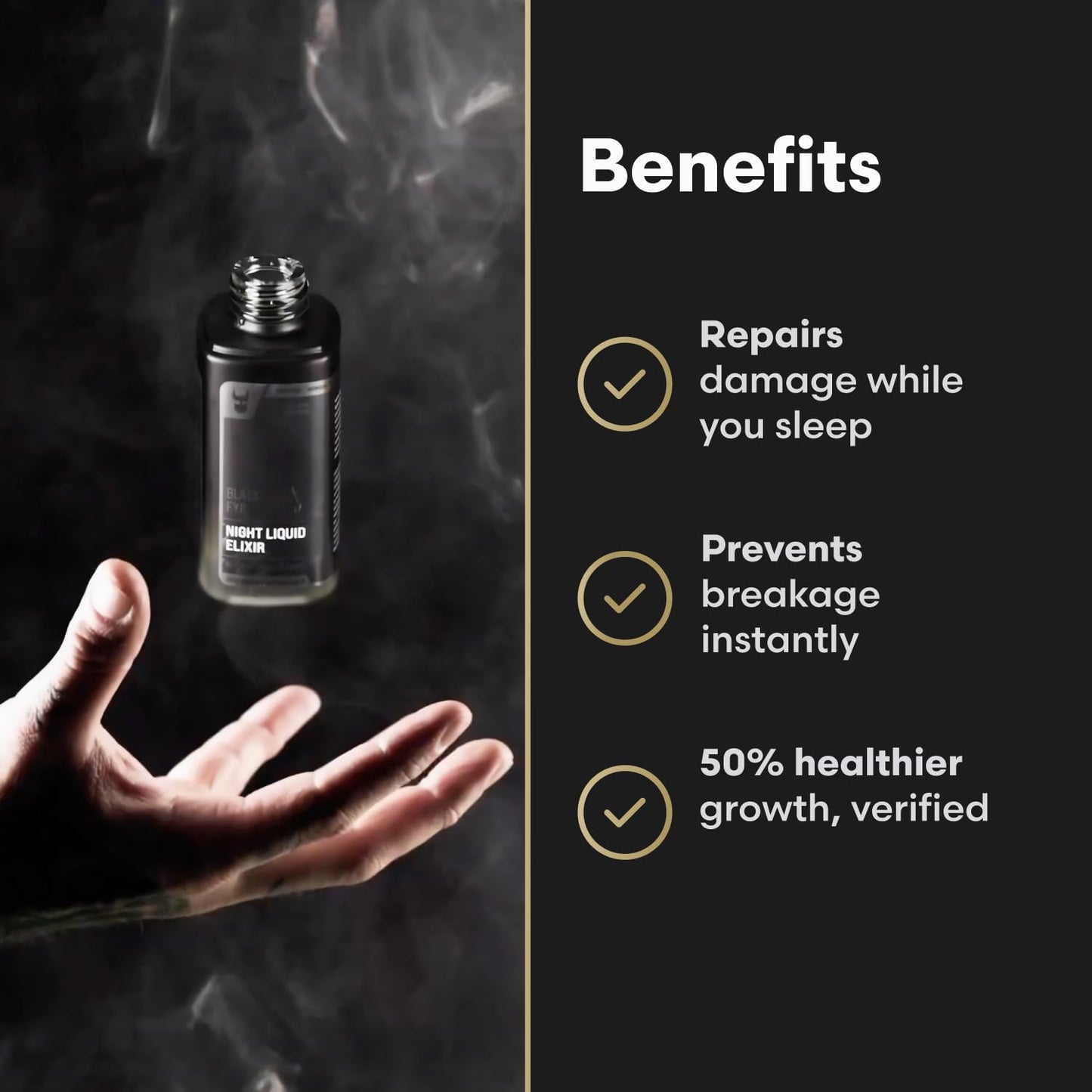 The Beard Struggle - Beard Growth Oil - Asgardian Secret, Gold Collection (1 Fl oz) - Night Liquid Elixir - Beard Oil for Men - Softens, Moisturizing, & Healthier Beard Growth