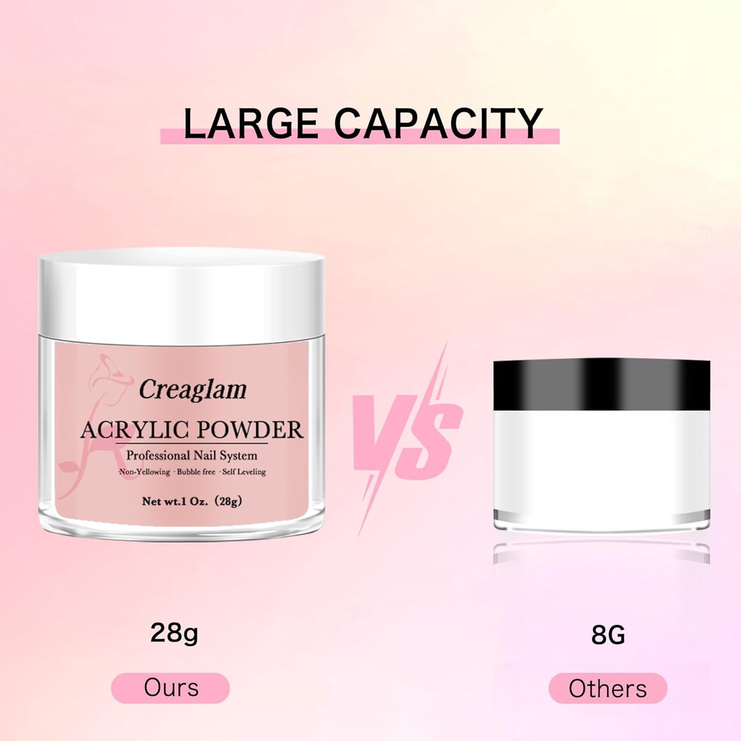 Professional Acrylic Powder for Nail: Large Capacity 3 Colors Pink Lcing Cover Biege Cover Rose Acrylic Nail Powder Polymer for Carving Nails - 28g 3D French Nail Manicure Extension