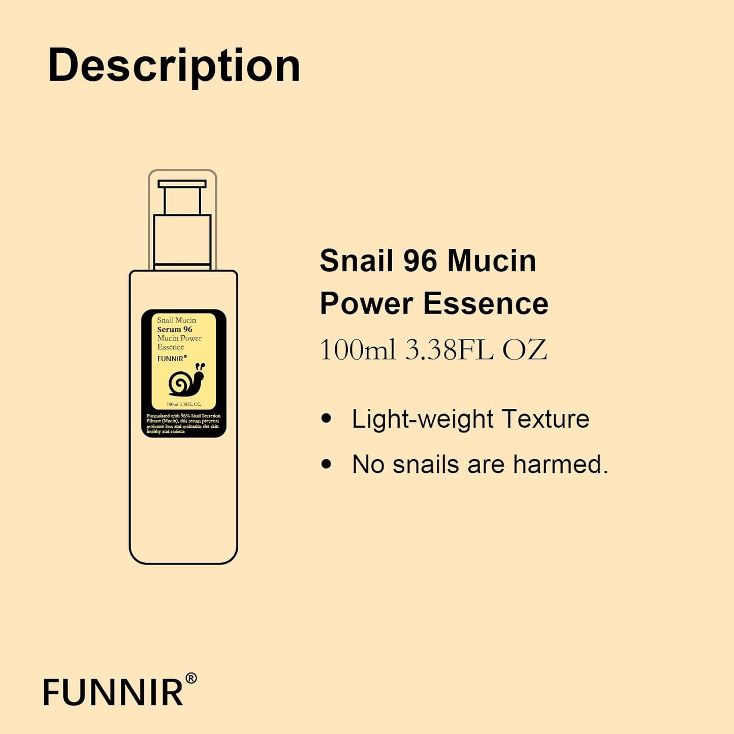Snail Mucin Serum 96% 200ml, Hydrating Serum for Face with Snail Secretion Filtrate for Dull Skin, Skin care products for All Skin Types