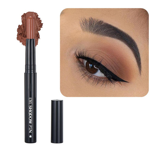 Coffee Eyeshadow Stick Makeup, Cream Shimmer Eye Shadow Pencil, Hypoallergenic Waterproof Long Lasting Crayon, Smooth Glitter Primer Palette Eyeliner Make up