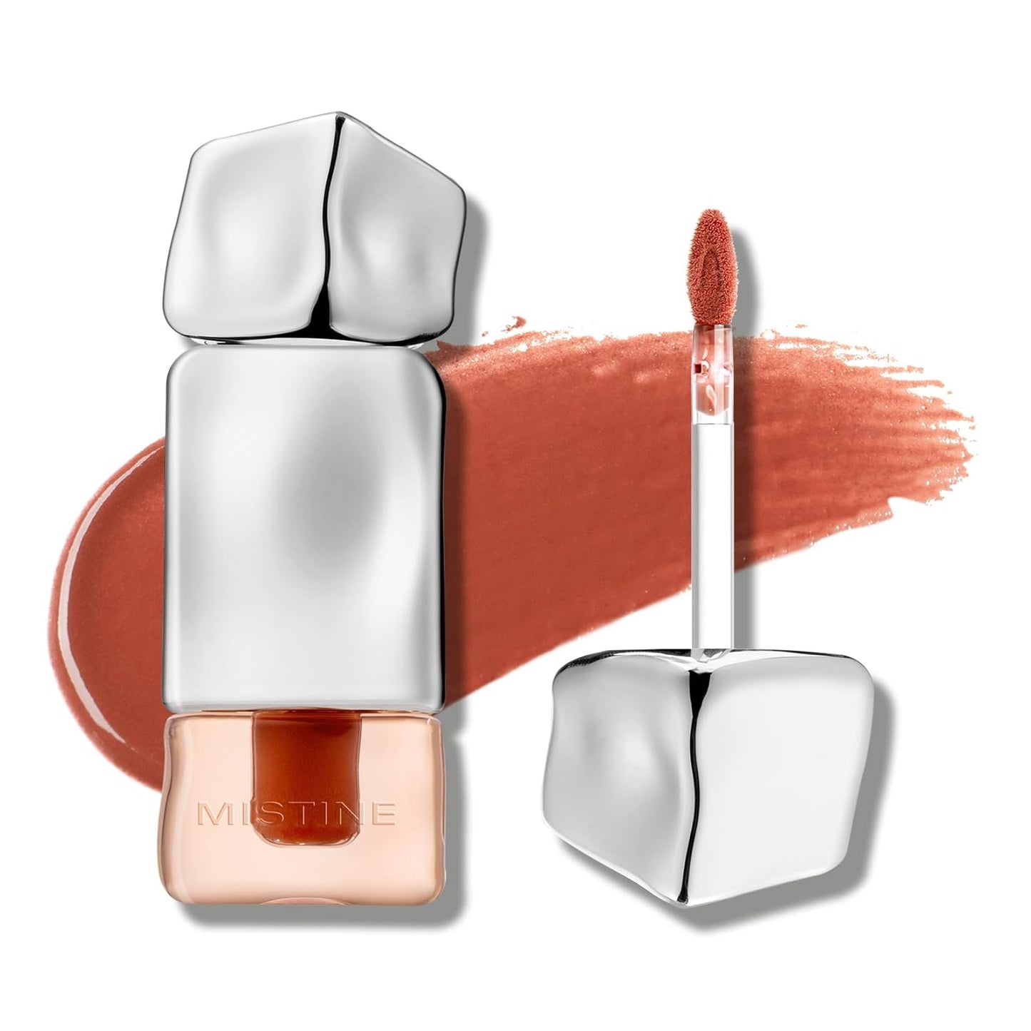 Mistine Makeup Velvet Lip Gloss Matte Lip Cream Liquid Lipstick Softening with Hyaluronic Acid Lip Tint, Non-Sticky Lightweight Lip Color V01 Sunset Afterglow 0.1 fl oz