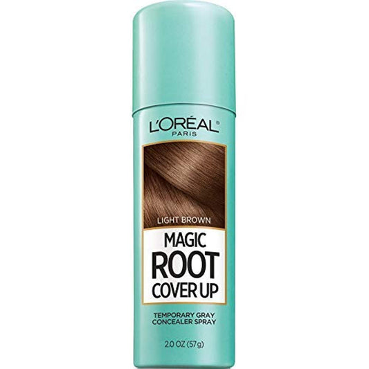 L'Oreal Paris Hair Color Root Cover Up Temporary Gray Concealer Spray, Light Brown, 2 Ounce