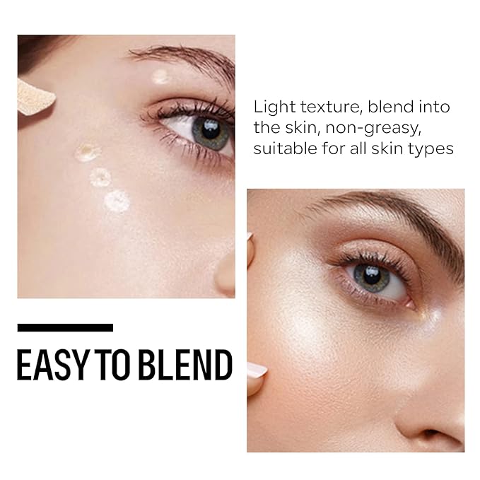 KYDA Liquid Highlighter, High Glossy Face Illuminator, Radiant Glow Liquid Filter, Silky Creamy Face Enhancing Makeup, Buildable Formula-Starlight