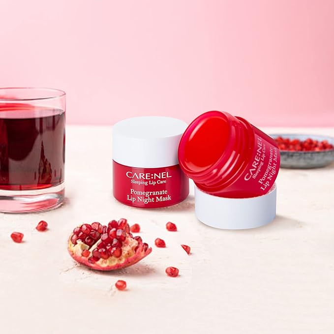 Lip Sleeping Mask Pomegranate 5g (3 Set) - Korean Beauty lips all day long, Lip gloss
