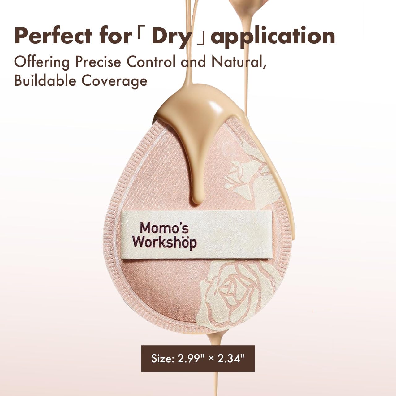 Makeup Sponge, Rubycell, Egg Shape, Foundation Sponges with Glossy PU Leather, for Liquid/Sheer Foundations, Cosmetic Puff, Medium Bounce,Travel Friendly & Reusable,2pcs & Storage Case