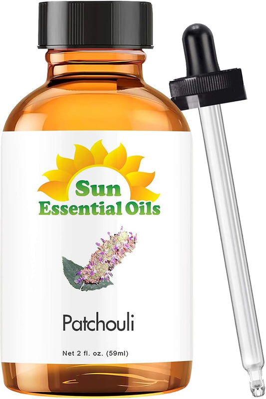 Sun Essential Oils Patchouli Essential Oil, 2oz – Aromatherapy Oil for Diffusers