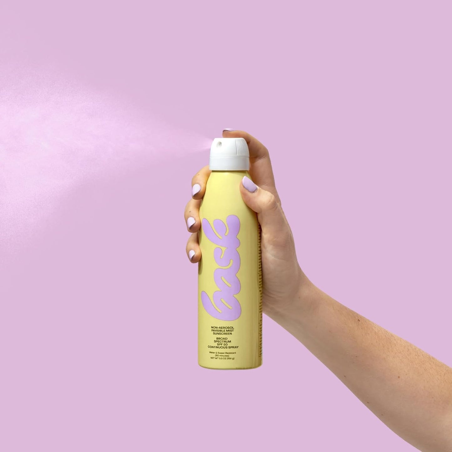 Bask Suncare SPF 50 Sunscreen Spray - Non-Aerosol, Broad Spectrum UVA/UVB Protection, Dermatologist Recommended, Moisturizing, Lightweight & Fast-Absorbing, 5.5 oz