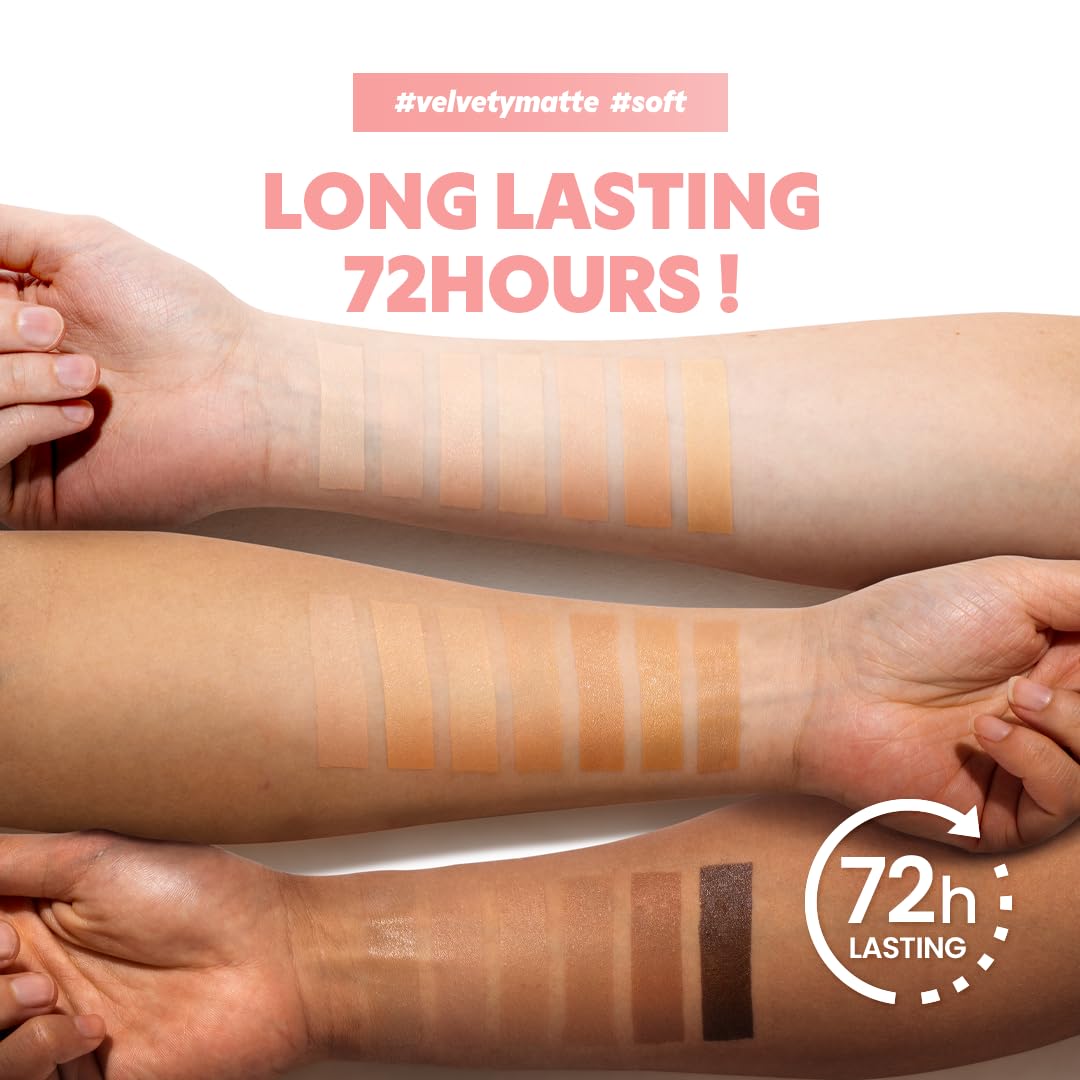 TIRTIR Mask Fit All Cover Pink Cushion Foundation | High coverage, Velvety Matte Finish, Lightweight, Flawless, Corrects Redness, Korean Cushion (#27N Camel, Full Size, 0.63 Fl Oz)