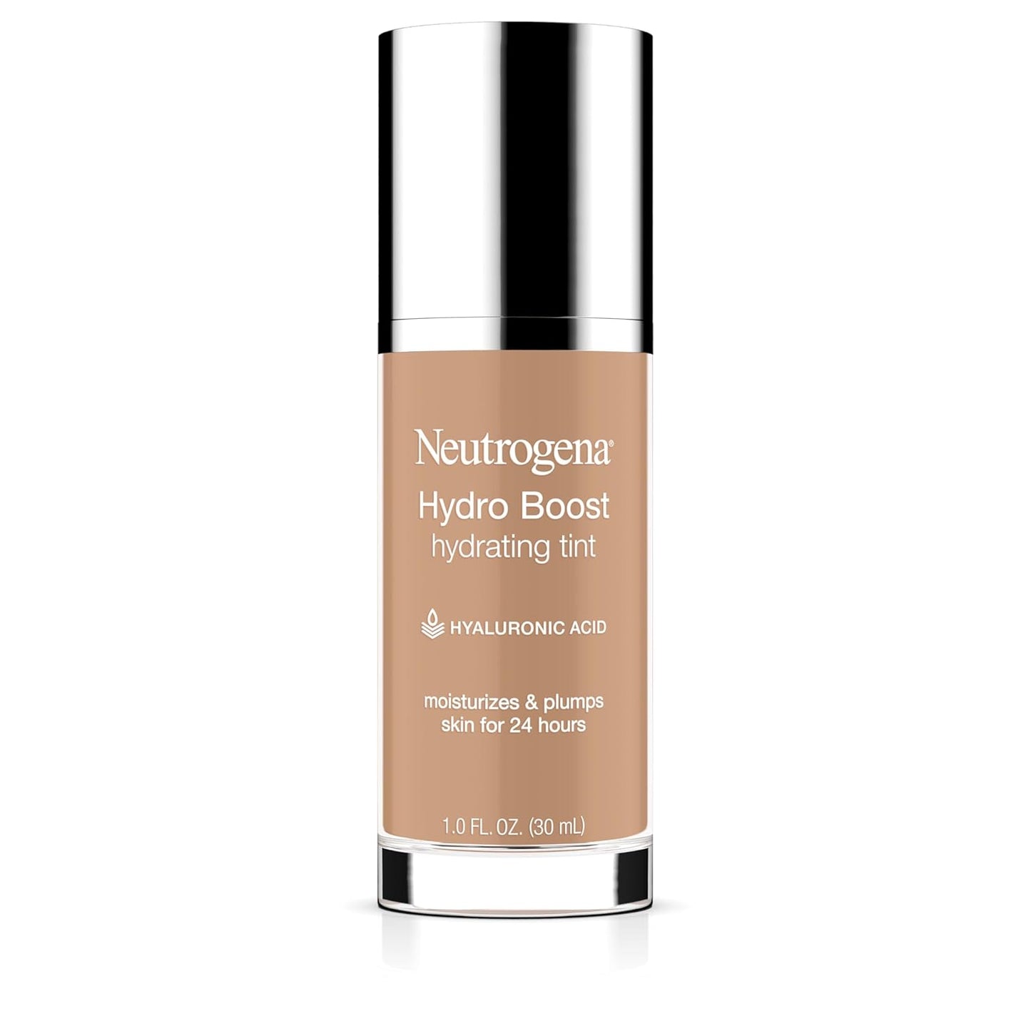 Neutrogena Hydro Boost Hydrating Tint Foundation Makeup for Dry Skin, with Hyaluronic Acid, Lightweight Oil-Free Water Gel, Non-Comedogenic, 40 Nude Color, 1.0 fl. oz