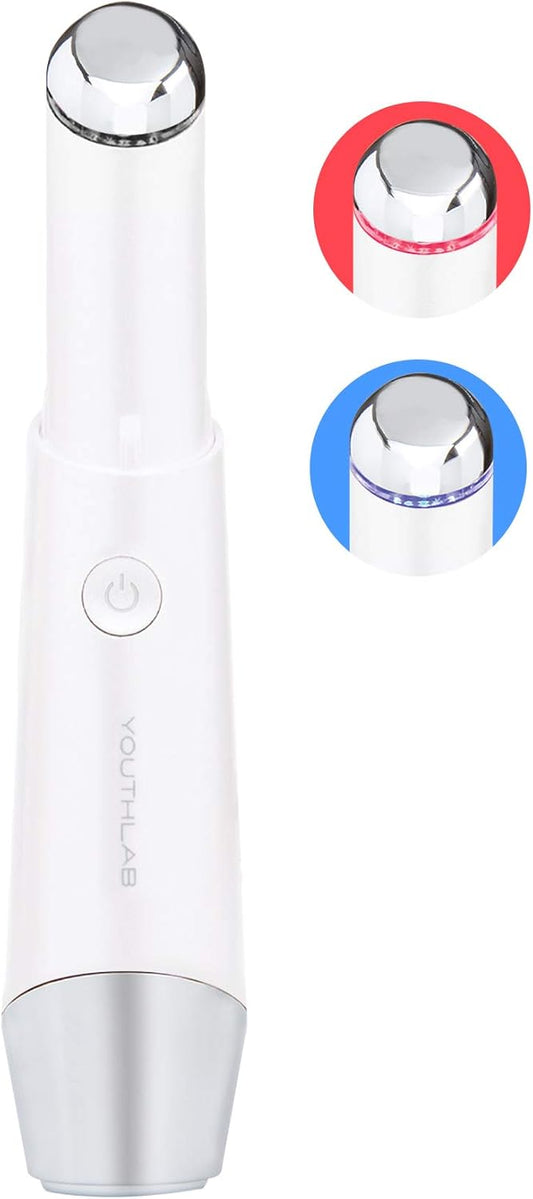 Eye & Face Wand/Tool – Heated Eye Wand with Vibration for Puffiness, Tired Eyes, Brighter Under Area, Redness Relief, Product Absorption, Smoother Skin & Relaxing Massage