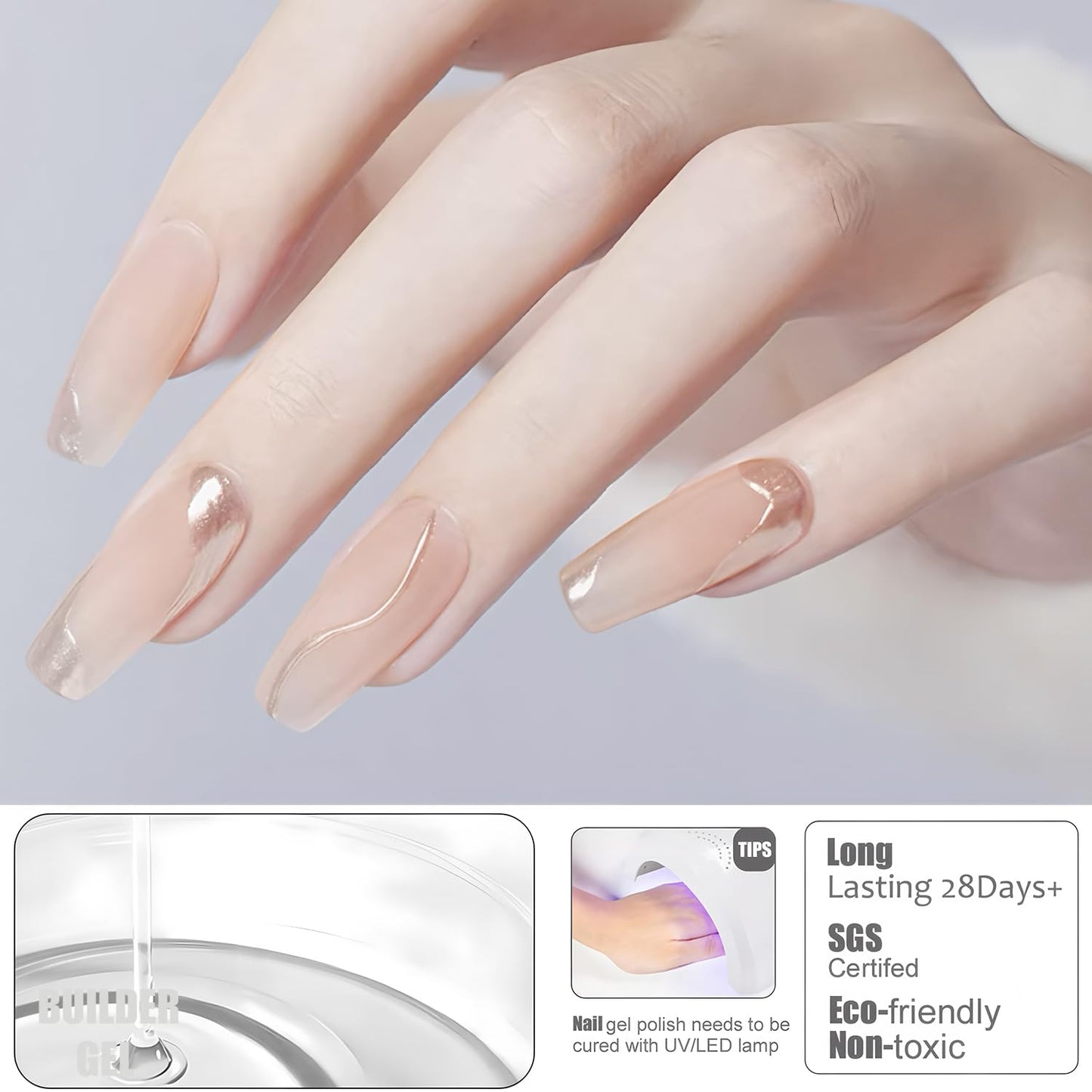 Vishine 2 Pcs 16ml Matte Top Coat Gel for Gel Nail Polish, Powder-Resist Matte Finish for Detail Chrome Powder Painting Long-Lasting DIY Home Nail Salon