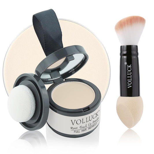 Root Touch Up Hair Powder, Instantly Gray Hair Root Cover Up Hairline Powder, Hair Concealer For Women and Men (A-White, 2PC)