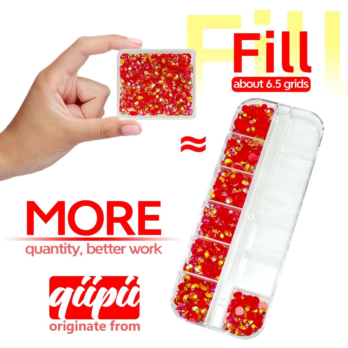 Red AB Resin Rhinestones for Crafting 3mm 4mm 5mm Flatback Jelly Stones Bulk SS10 SS16 SS20 Diamonds Crystals Gems Charms for Nails Face Eyes Makeup Body Tumblers Bottles Decor DIY Crafts Shoes