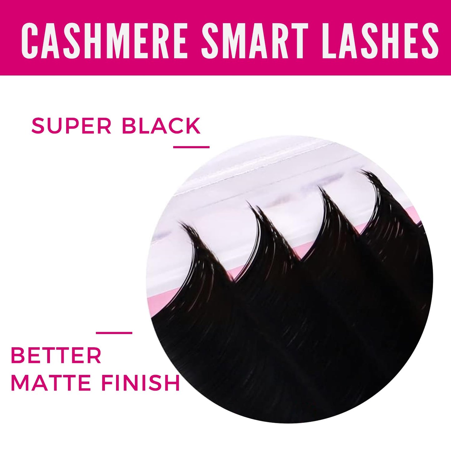 VEYES INC Cashmere Smart Fan Lash Extensions 0.03 0.05 0.07 C/CC/D Curl 8-20mm Mixed & Single Length, Super Matte Black Volume Lashes, Professional Supplies for Lash Techs (0.05 C 11mm)