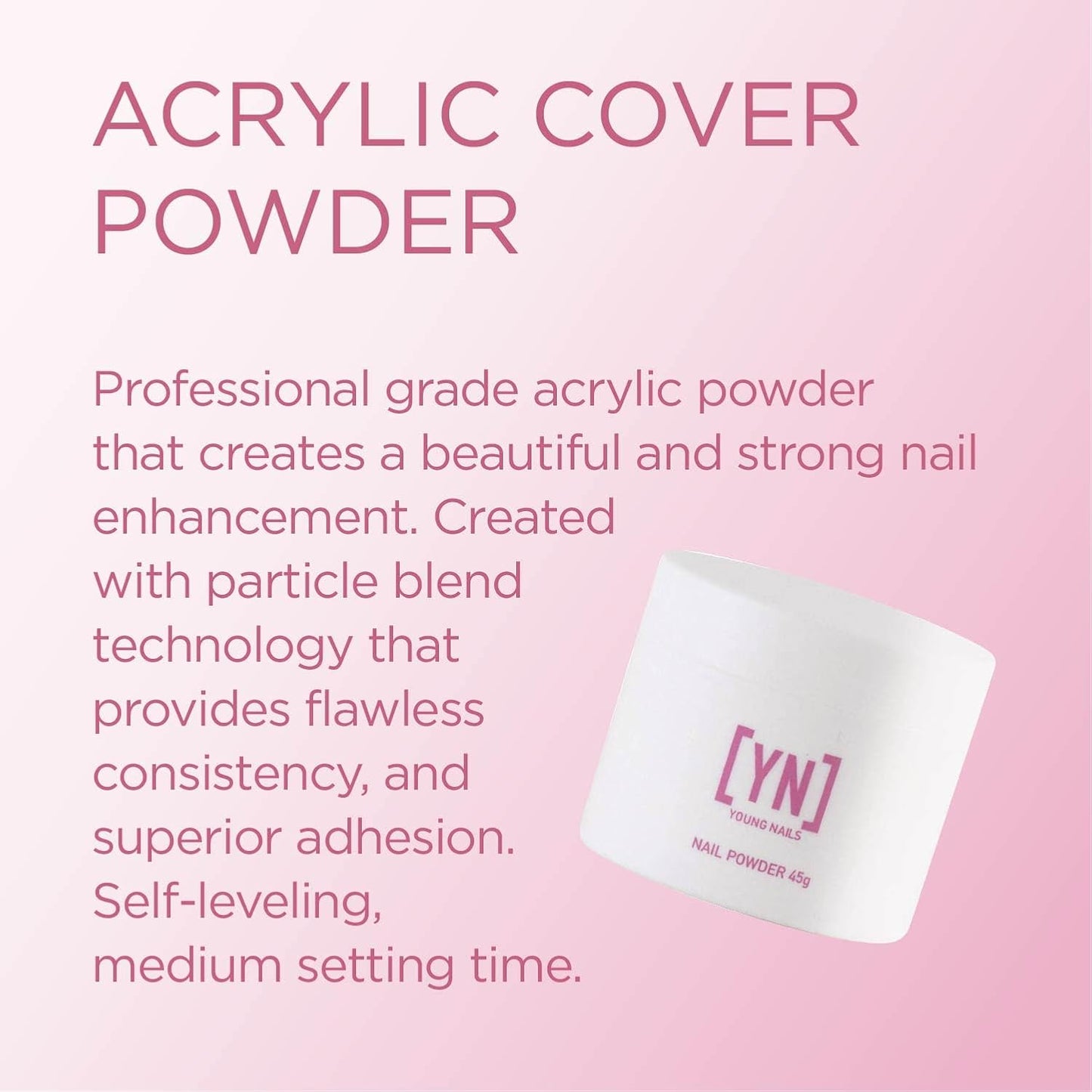 Young Nails Acrylic Cover Powder, Beige, 45 Gram