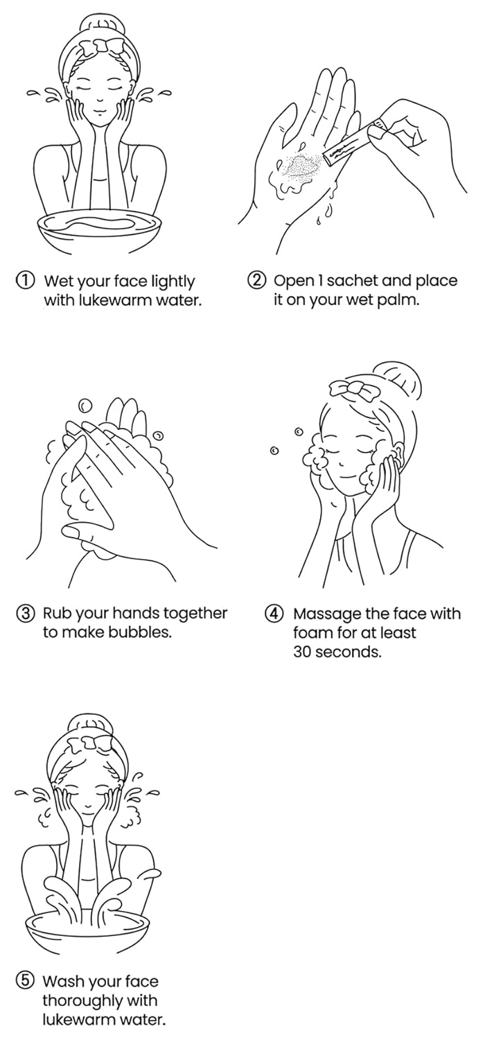 [UNIZAAR] 35 Cleansing Powder Face Wash (0.01oz * 30 Sticks)