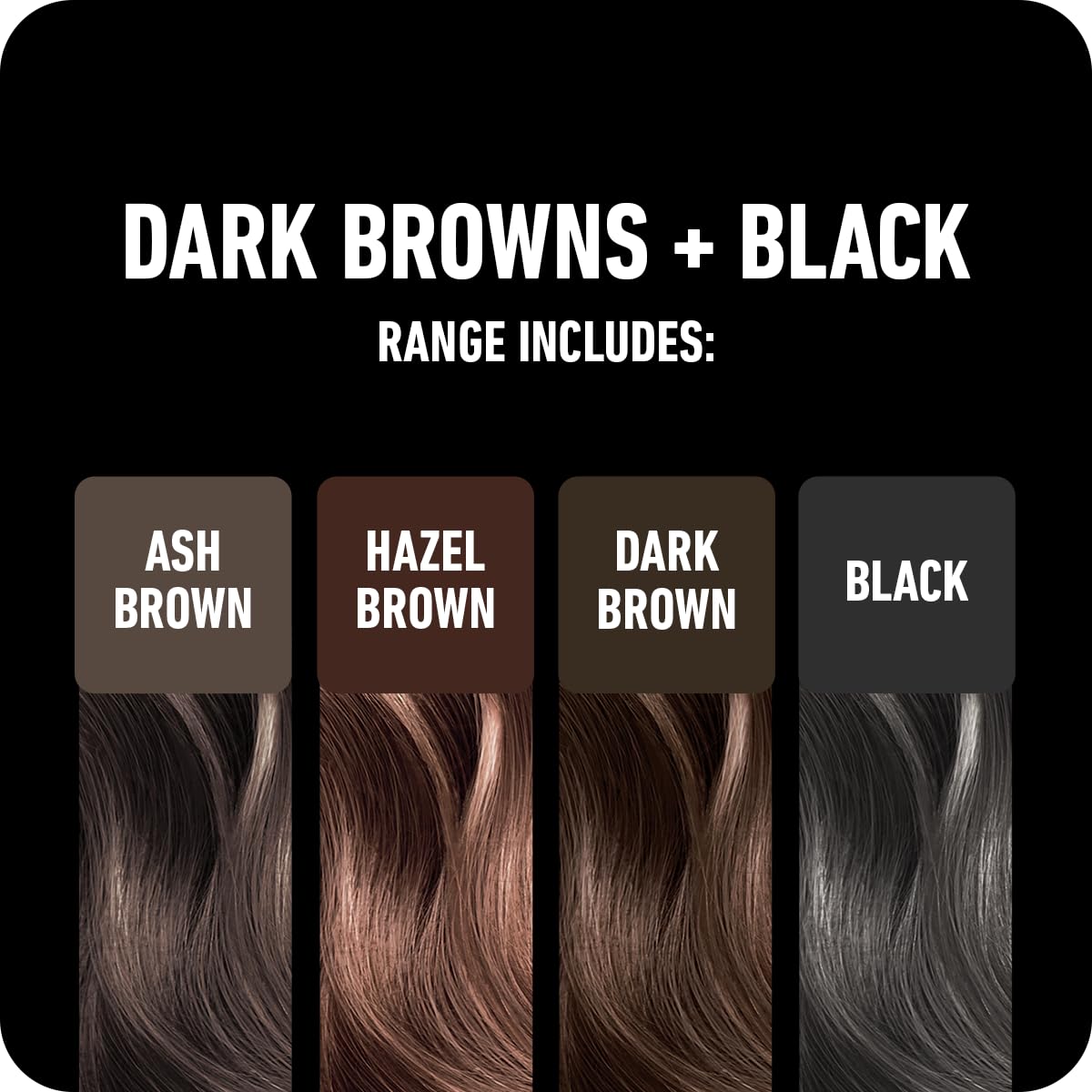 BOLDIFY Hairline Powder Color Sample Kit - Root Touch Up Hair Color for Gray Coverage - Bald Spot Concealing Hair Powder for Women & Men - 48-Hour Stain-Proof - Dark Browns + Black