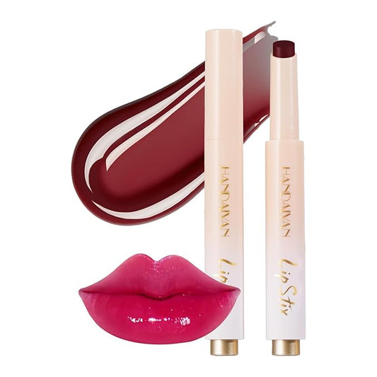Lip Balm Click Slick, Honey Melting Lip Glow Oil, Moisturizing and Long-lasting Lip Plumper, Non Sticky Lipstick with Coconut Oil (07 Raspberry)