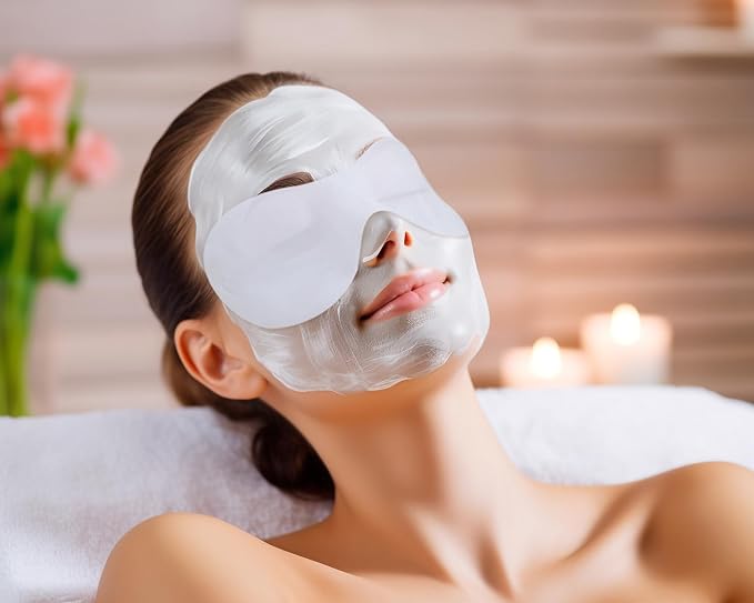 PENTA ANGEL Disposable Eye Mask Paper 50 Sheets Non Woven Eye Care Patches Cotton Spa Eye Pads Covers for Facial Skincare (100)