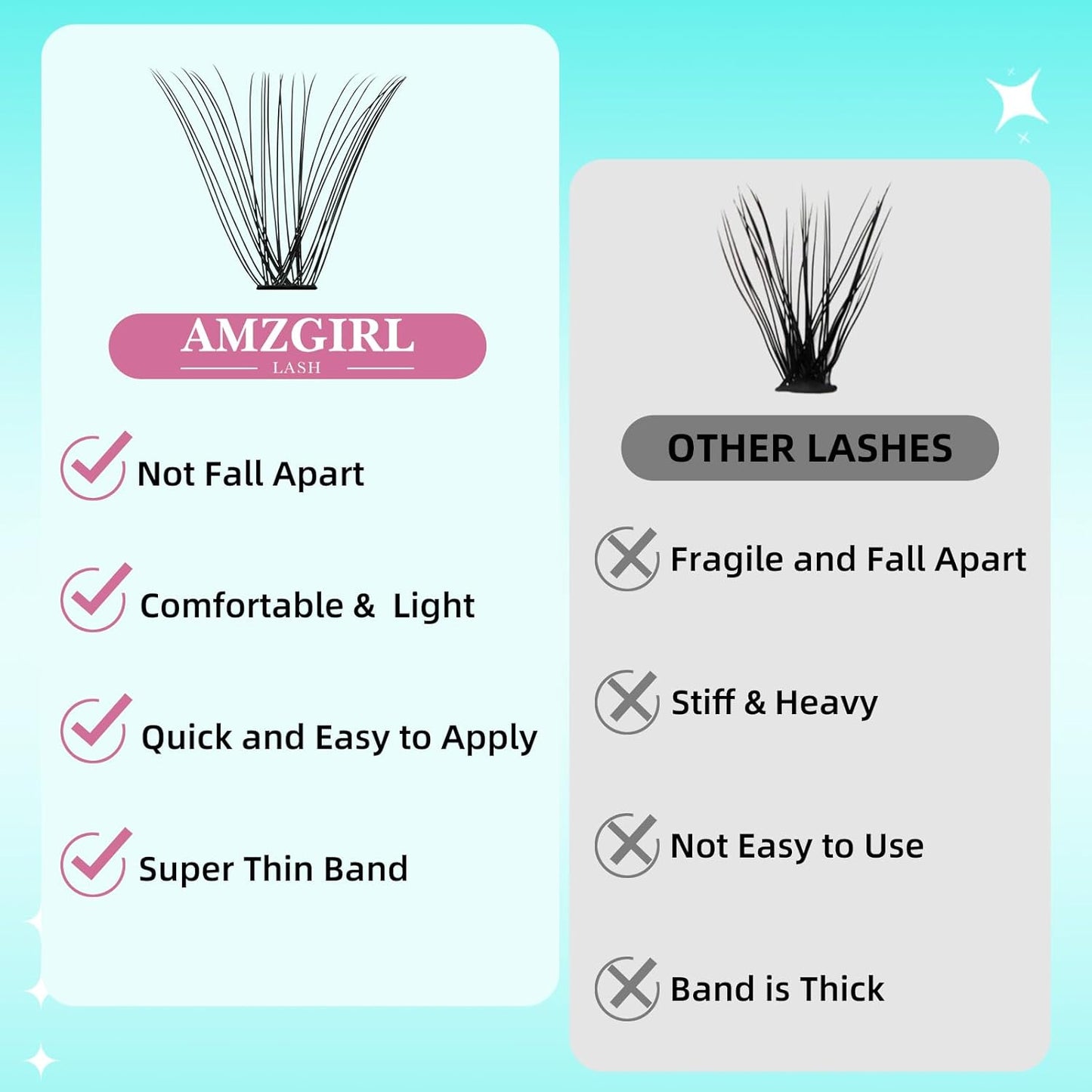 Lash Clusters Wispy 280PCS Eyelash Extension 40D 50D Cluster Lashes Individual Lashes DIY Lash Extension Natural Look Cluster Eyelash Extensions Soft False Eyelashes at Home for Beginners(12mm)