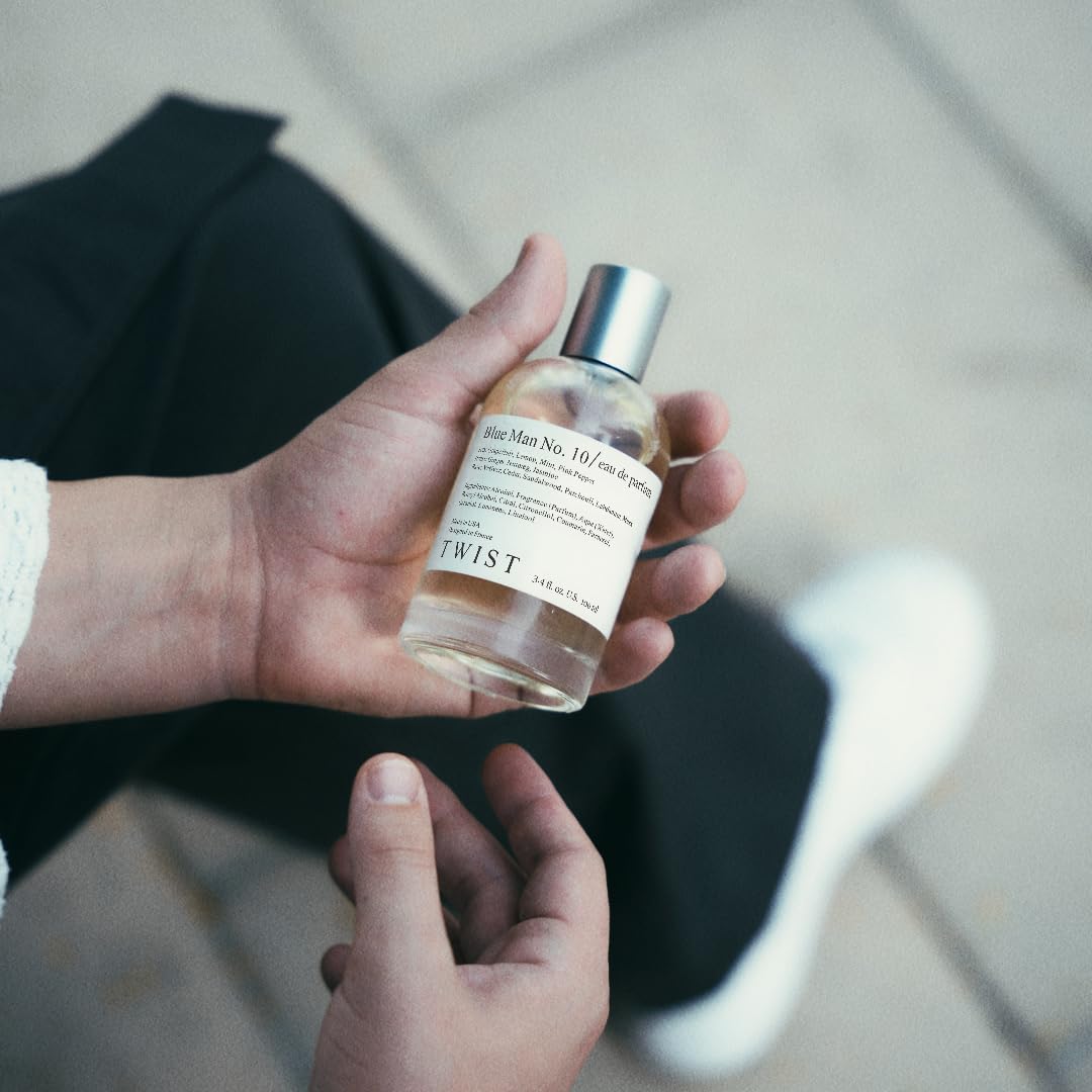 Twist Blue Man No. 10 - Eau De Parfum Inspired by Chan. Bleu, Long-Lasting Perfume For Men, Citrus & Wood, Vegan, Clean Ingredients, Fragrance - Spray 100 ml | 3.4 fl. oz.