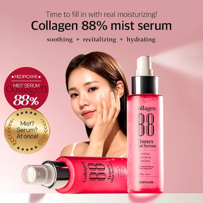 Collagen Double Eight Facial Mist Serum 100ml – Hydrating Face Mist & Makeup Setting Spray with Deep Collagen Barrier Protection for Long-Lasting Moisture & Radiant Skin