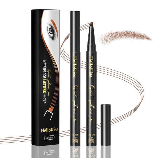 Microblading Eyebrow Pencils For Women,Eyebrow Pen,Brow Pencil,Long Lasting Waterproof And Sweat-Proof,4 Tip Precise Eye Brow Makeup Pen,Create Natural Hair-Like Brows